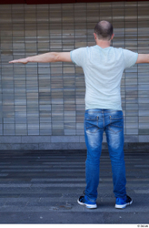 Whole Body Man T poses White Casual Slim Standing Street photo references